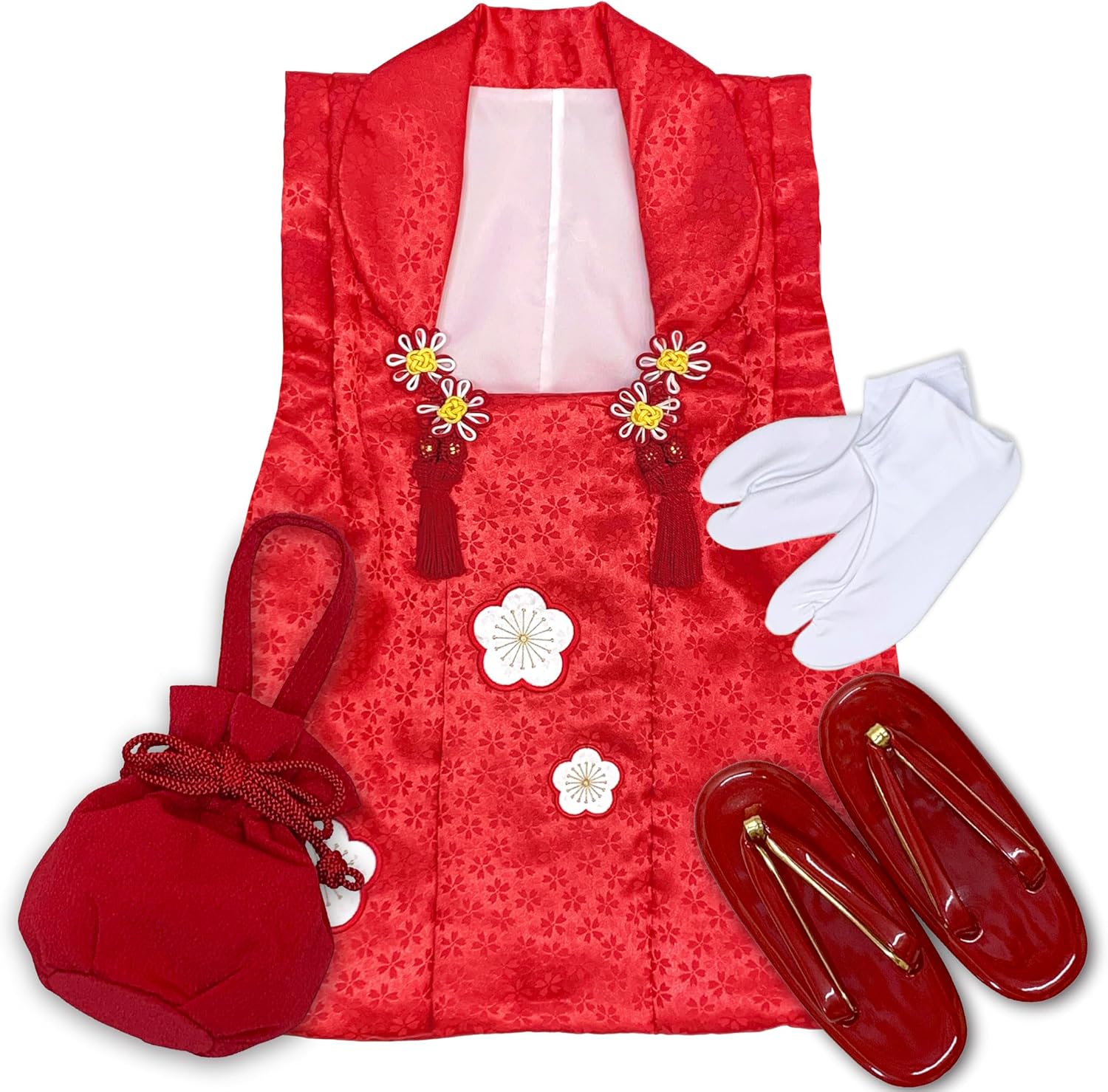 七五三 5歳 羽織袴12点フルセット 肩上げ済 七五三 5歳 羽織袴12点フル